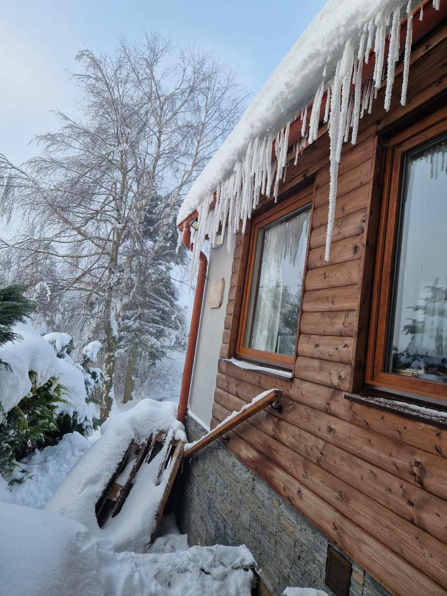 Chata Jeleni Drevenice S Vlastni Virivkou Horni Halze Buitenkant foto