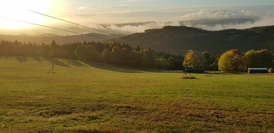 Chata Jeleni Drevenice S Vlastni Virivkou Horni Halze Buitenkant foto